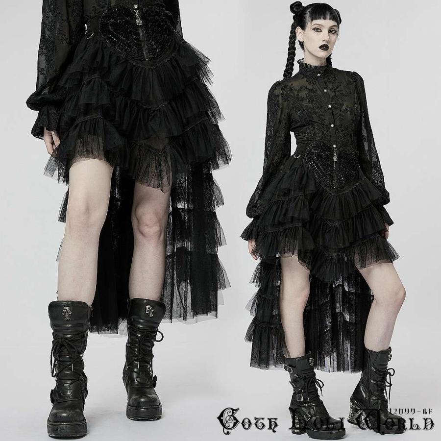 ゴスロリワールド WLQ-105BQF-BK フロントファスナーティアード