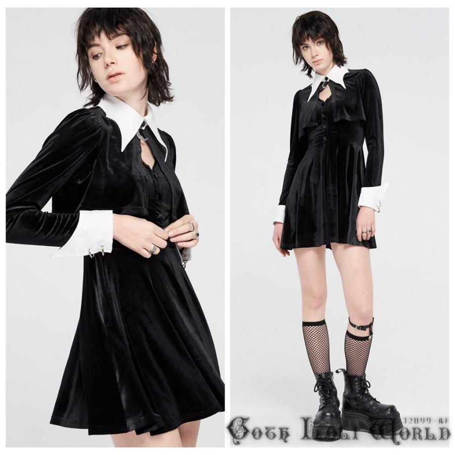 ゴスロリワールド Punkrave ゴスロリ バットホワイトカラーベルベット ミニワンピース ブラック ゴシック ロリータ ビジュアル系 ファッション Wq 474 株式会社ゴスロリワールド 通販 Yahoo ショッピング