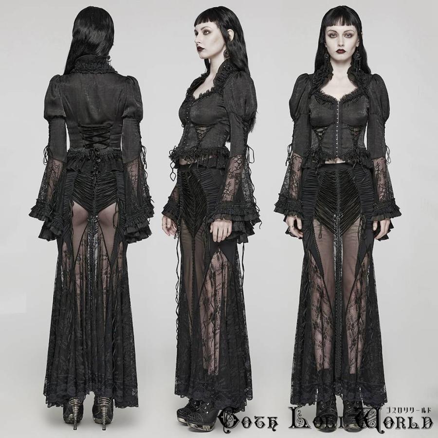 ゴスロリワールド WQ-682BQF-BK シアーシャーリングシースルー