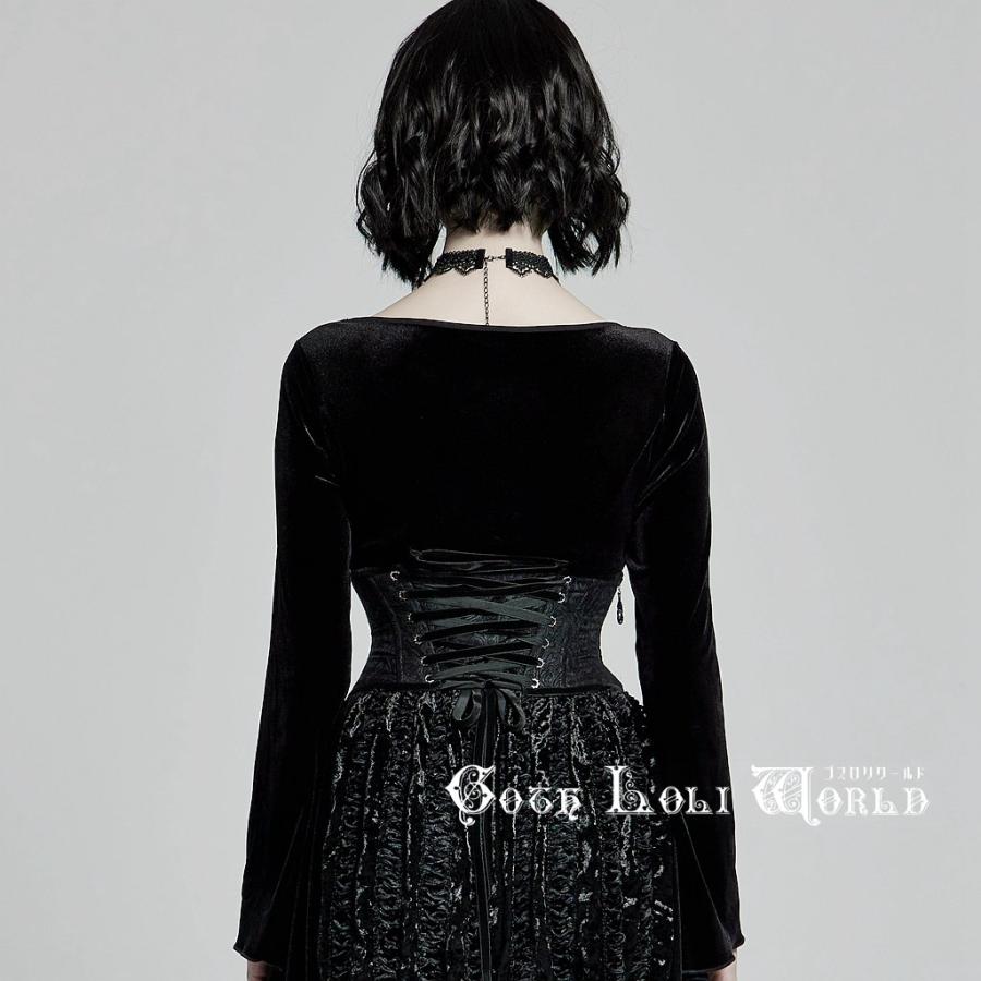 ゴスロリワールド WS-428YDF-BK レースアップ ジャガード コルセット風