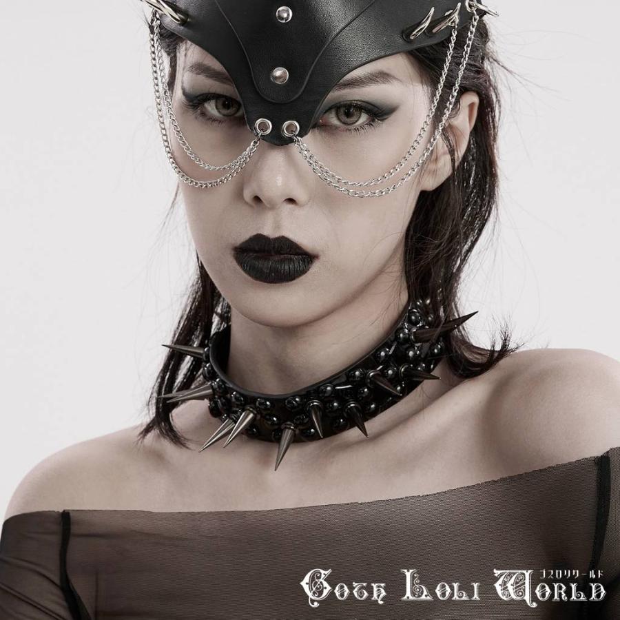 ゴスロリワールド WS-598LH-BK 光沢クロコダイルレザー風スパイク