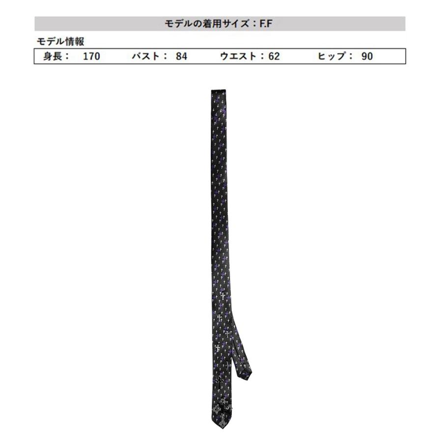 ゴスロリワールド WS-702LHF-VI-PR 十字架プリント手結びタイ 
