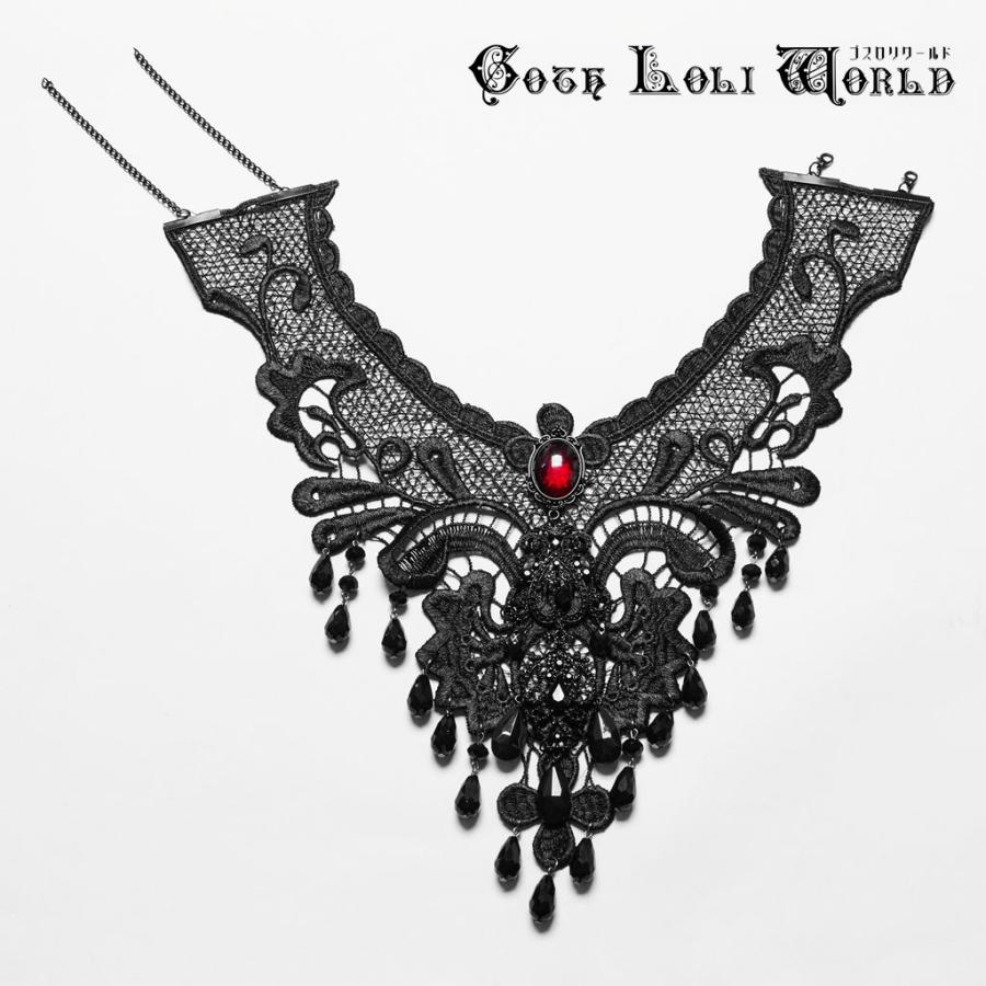 ゴスロリワールド WS-711LHF-BK-RD レッドストーンフェイクカラー付け