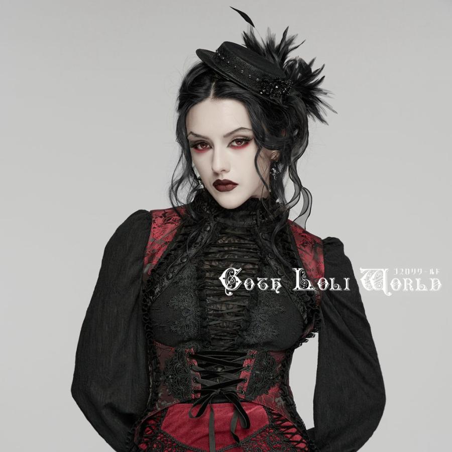 ゴスロリワールド ゴシック ファッション 羽根リボン ヘアピン付