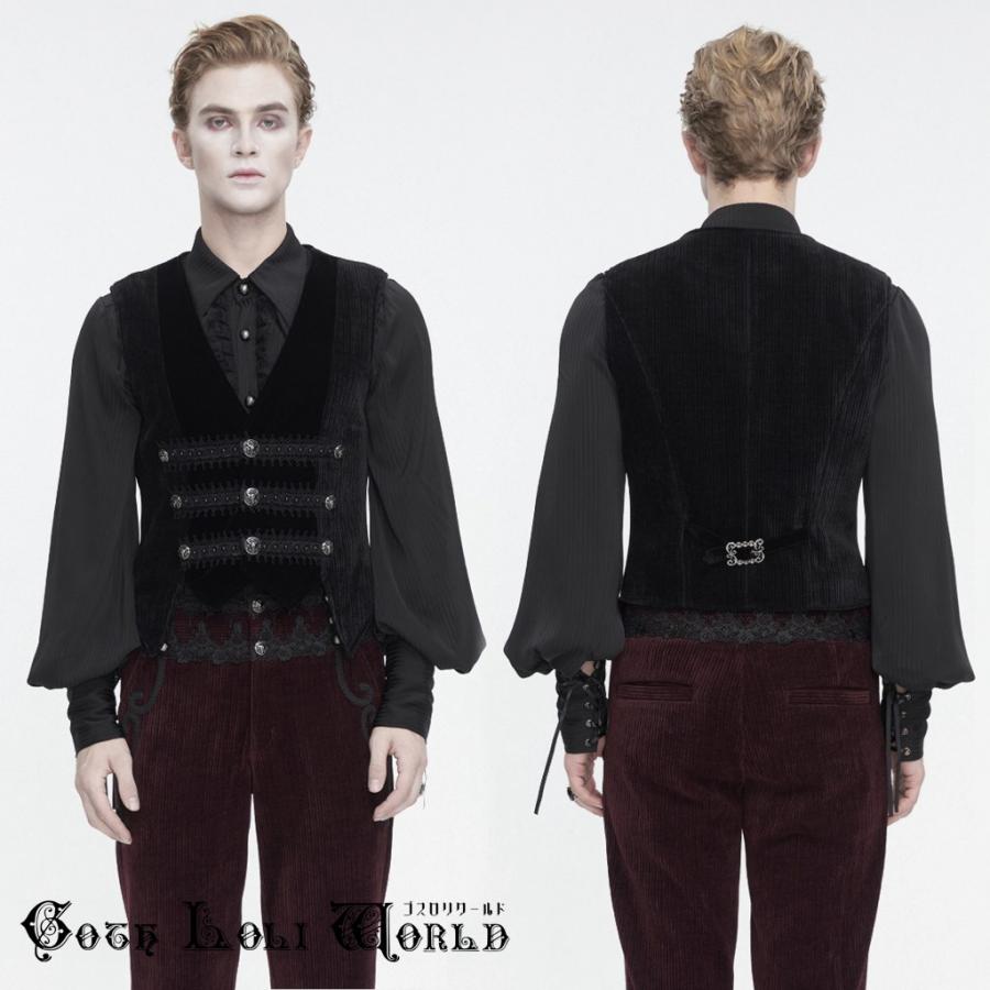 ゴスロリワールド WT07901 ブラックコーデュロイ西洋紳士ウエスト