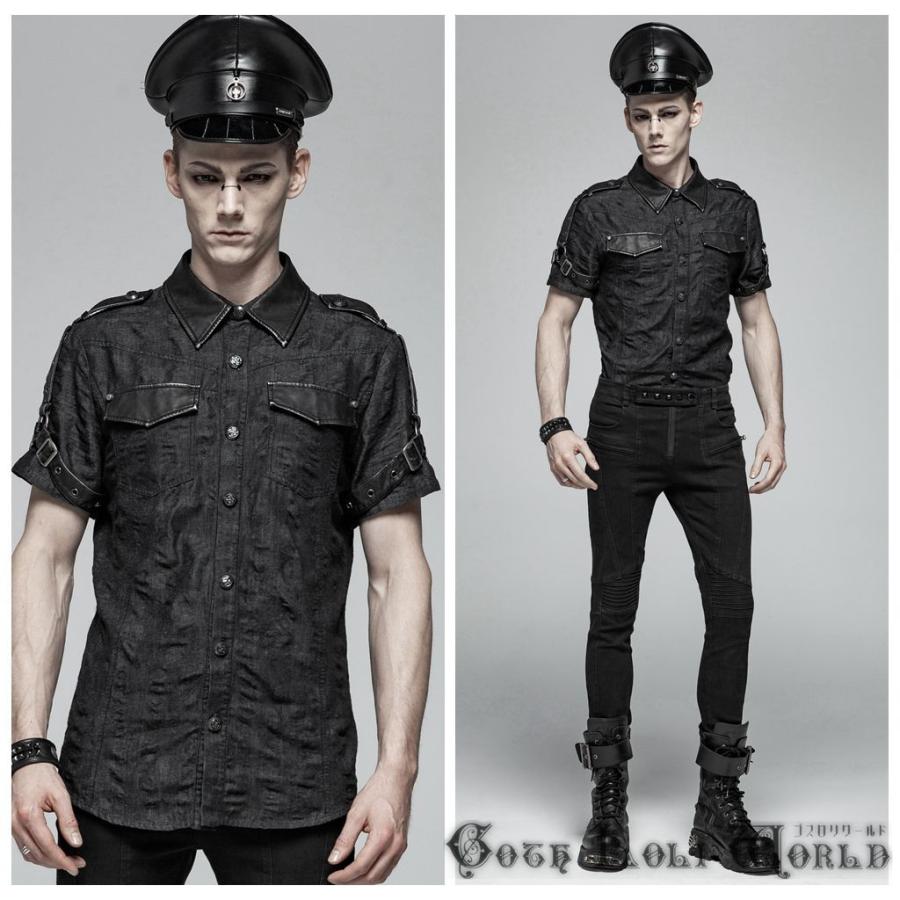 Sale ゴスロリワールド Punkrave ゴスロリ デニム風パンクロック半袖 ポリスシャツ メンズ ゴシック パンク ロック ビジュアル系 ファッション Wy 1006 00 株式会社ゴスロリワールド 通販 Yahoo ショッピング