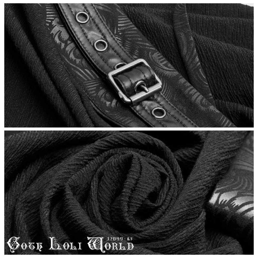 ゴスロリワールド WY-1068XCF-BK アシンメトリーダークパンク 着物風