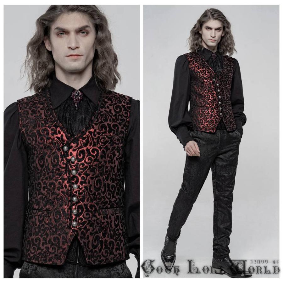 ゴスロリワールド Punkrave ゴスロリ ゴージャスゴシックジャガード ベスト レッド メンズ ゴシック パンク ロック ビジュアル系 ファッション Wy 1244rd 株式会社ゴスロリワールド 通販 Yahoo ショッピング