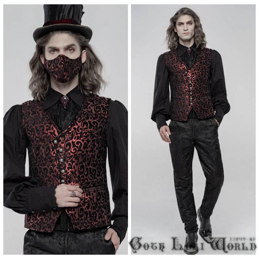 ゴスロリワールド Punkrave ゴスロリ ゴージャスゴシックジャガード ベスト レッド メンズ ゴシック パンク ロック ビジュアル系 ファッション Wy 1244rd 株式会社ゴスロリワールド 通販 Yahoo ショッピング