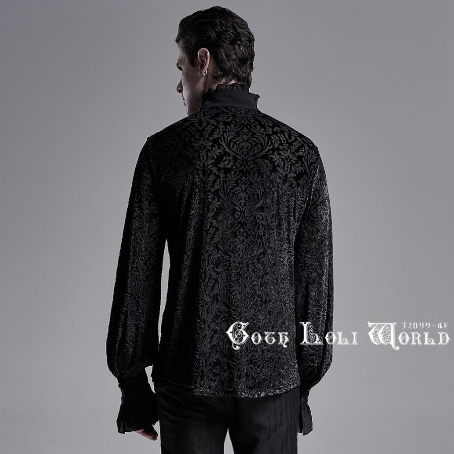 ゴスロリワールド ゴシックブラウス フリル ゴシック 服 メンズ アスコットフリル V 系 ゴシック メンズ フリル シャツ WY-1327CCM-WH-XL ロングネックタイ付フロントフリル ブラウス 白色 メンズ ゴスロリワールド ゴシック