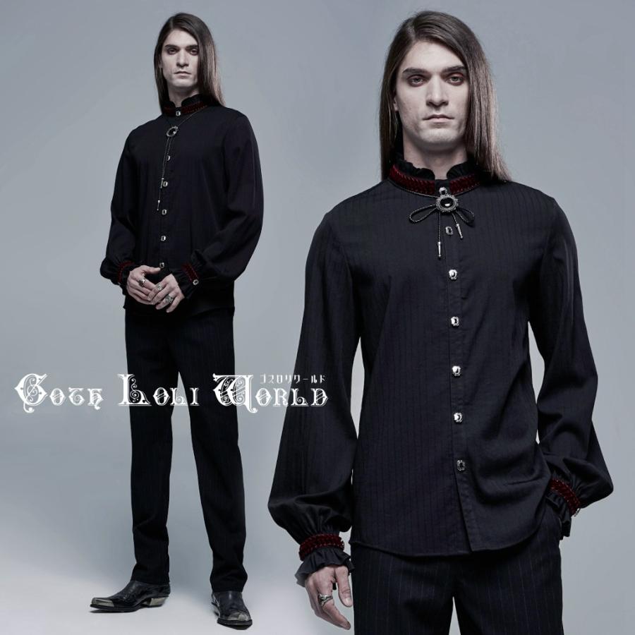 ゴスロリワールド WY-1345CCM-BK-RD ループタイ付スタンドカラー  