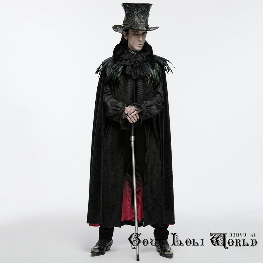 ゴスロリワールド WY-1542DPM-BK-RD スタンドカラー マント クローク