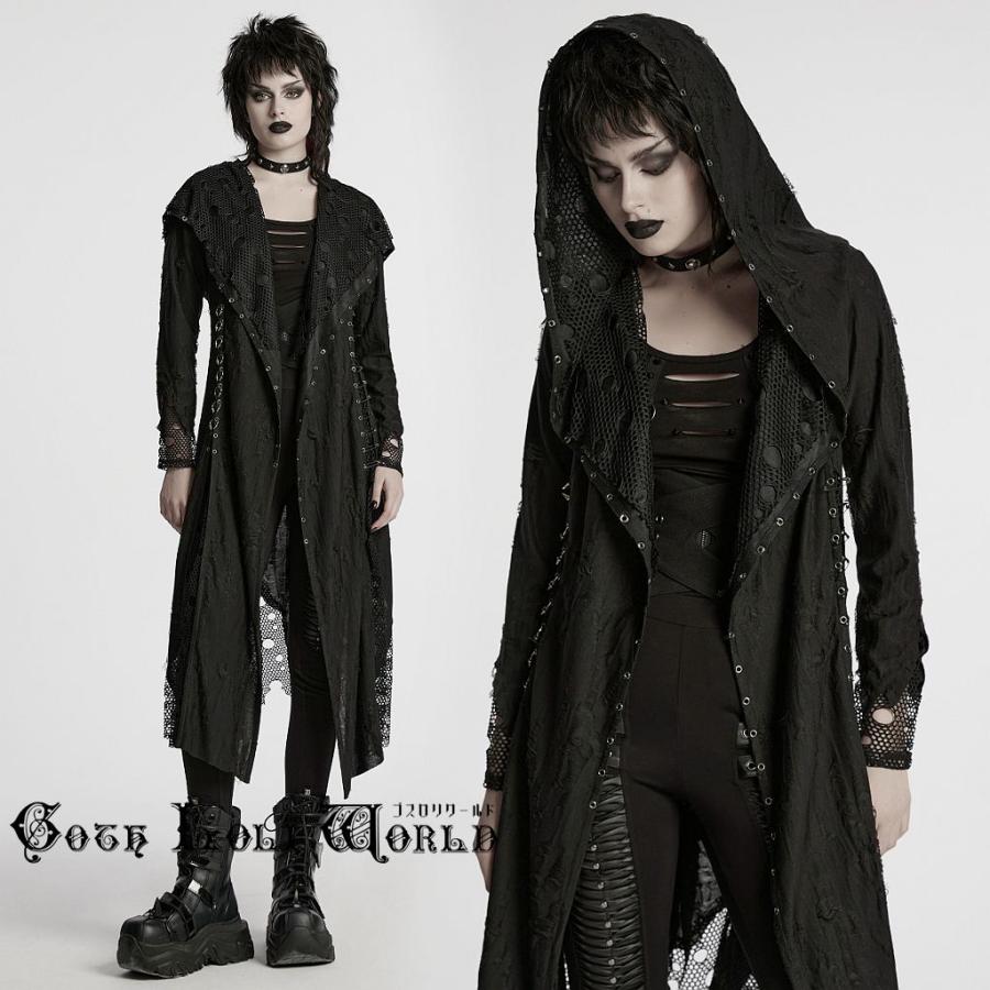 ゴスロリワールド WY-1713XCF-BK パンクファション ダメージフード付