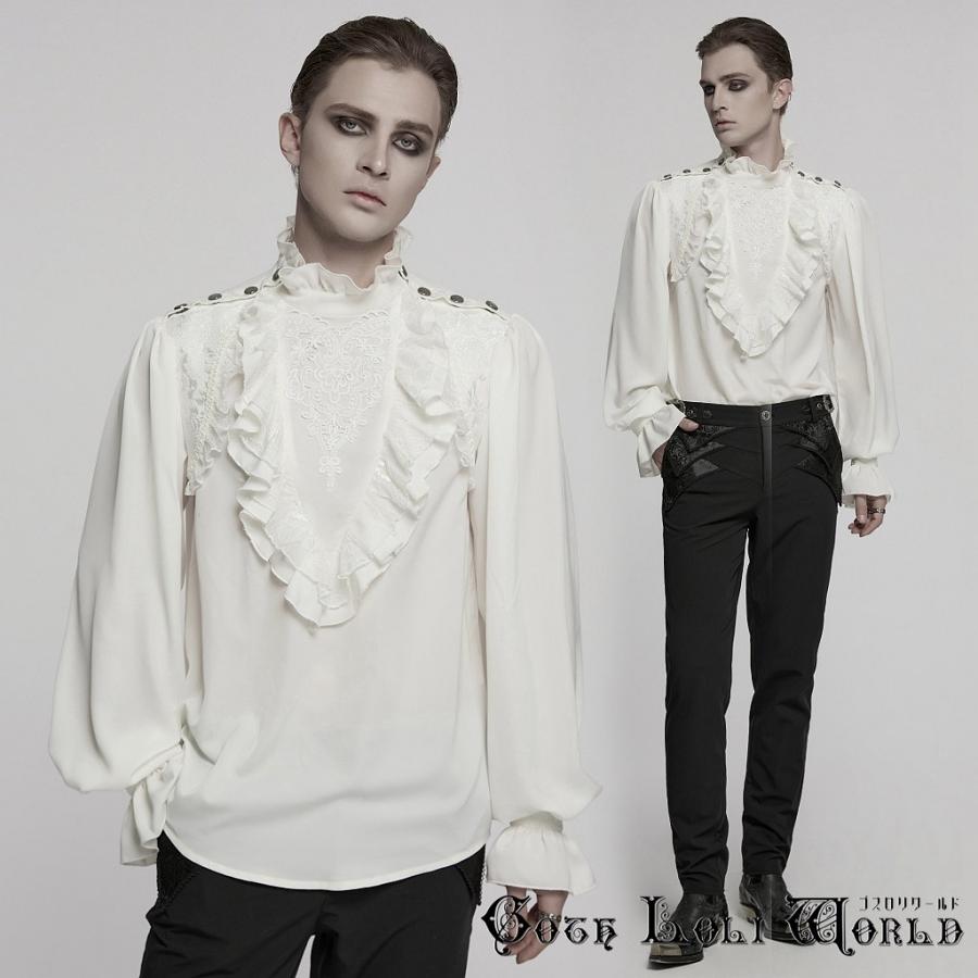 ゴスロリワールド WY-1766CCM-WH ゴシック ファション スタンドフリル
