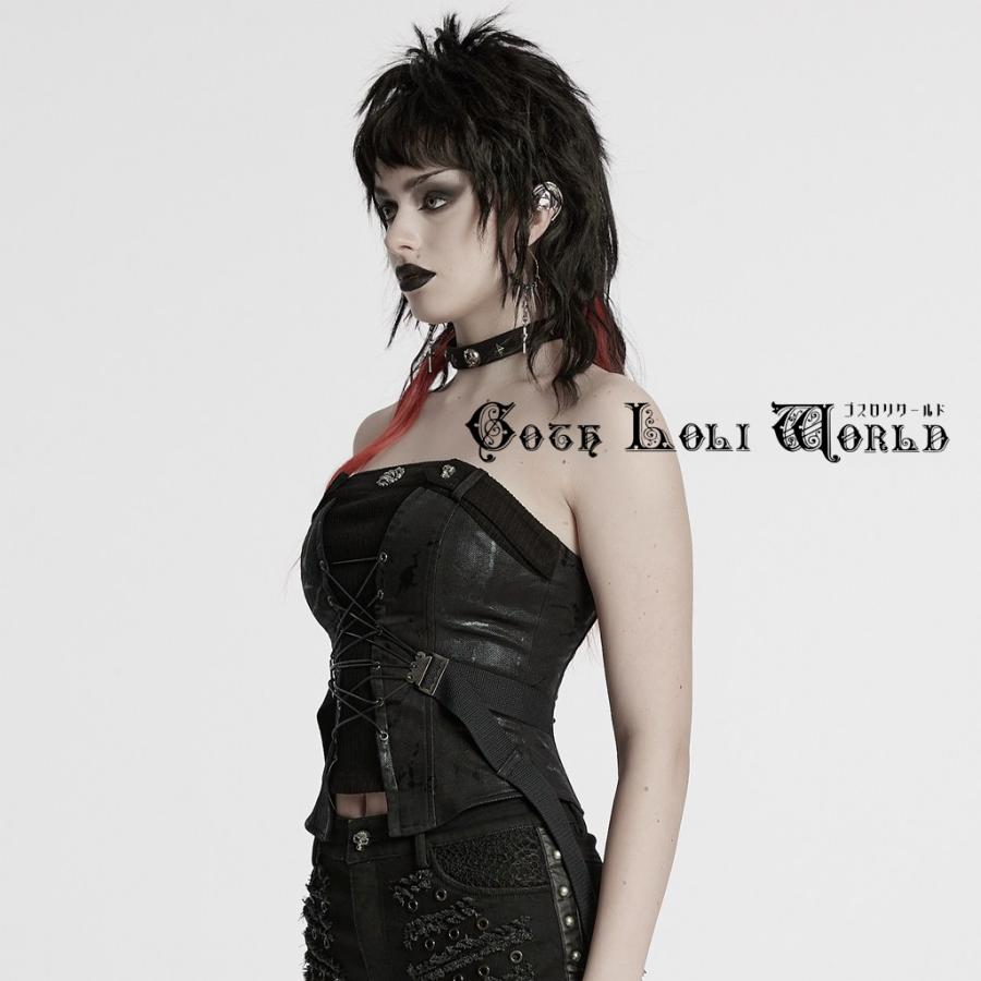ゴスロリワールド WY-1802DQF-BK パンクファション レースアップ