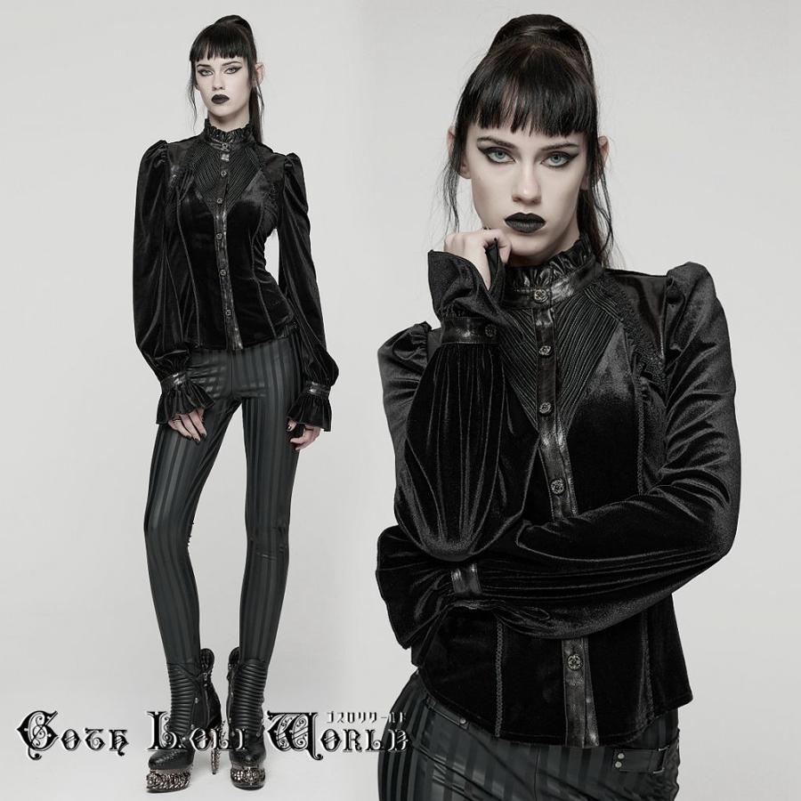 ゴスロリワールド WY-1819CCF-BK ゴシック ファッション 光沢ベロア