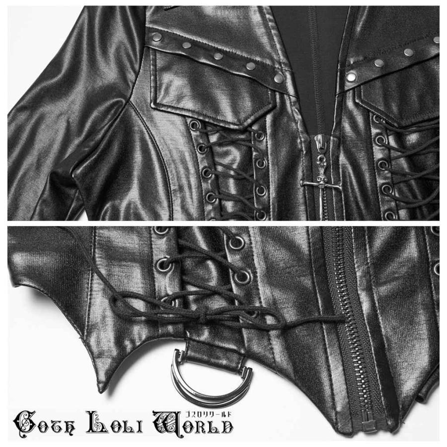 ゴスロリワールド WY-1826CCF-BK パンク ロック ファッション 合皮