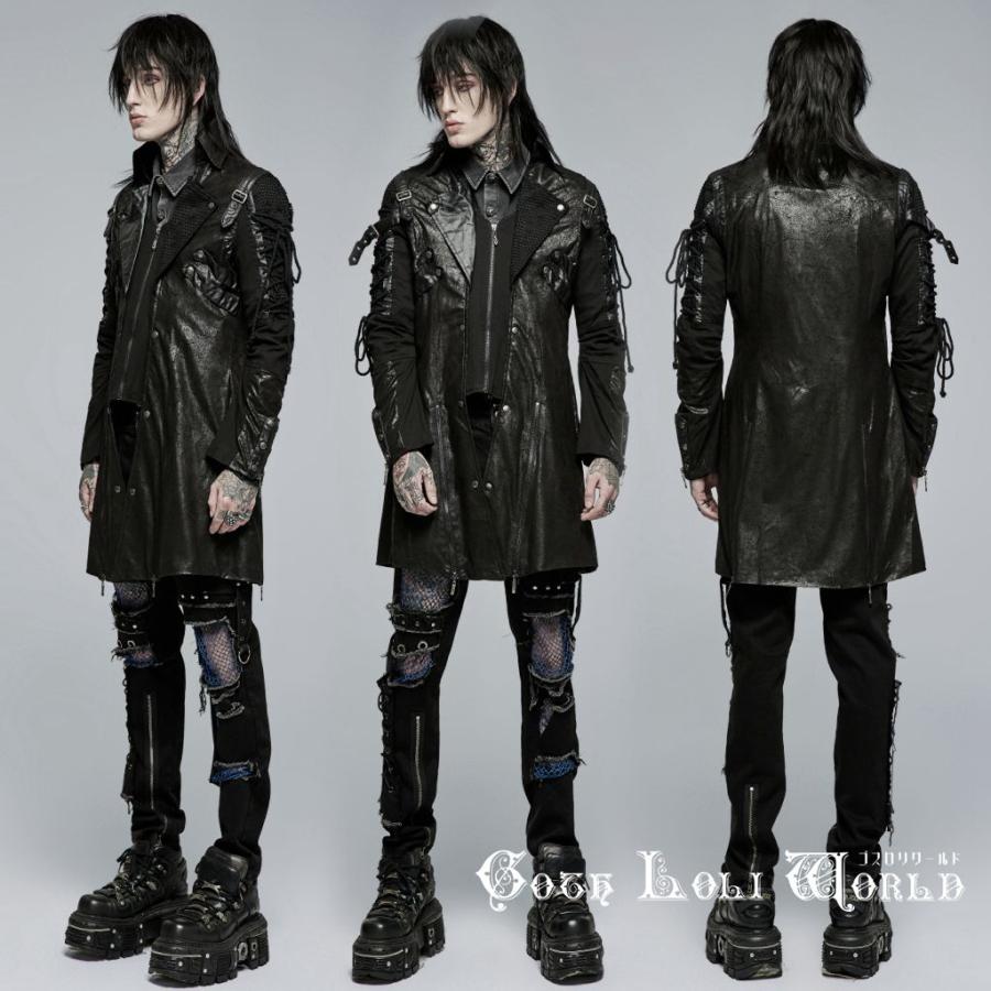 ゴスロリワールド Y-349M-BK アシンメトリーカラーレースアップ