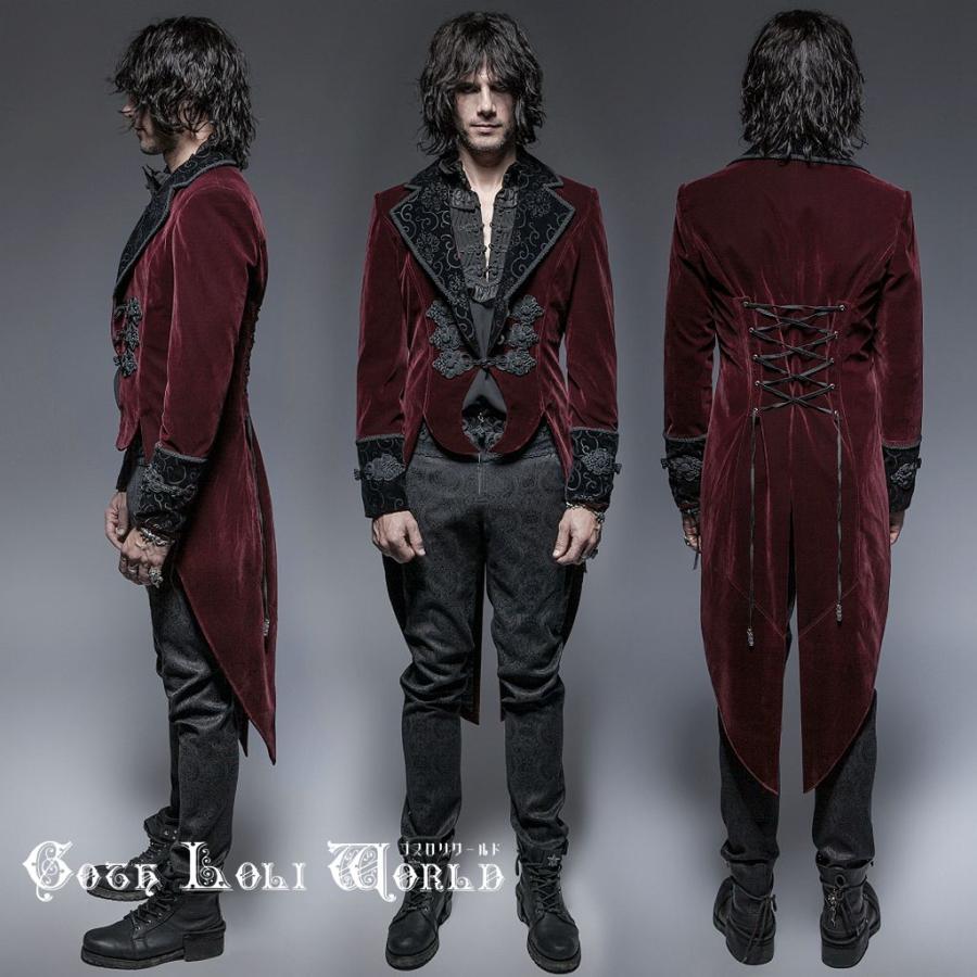 ゴスロリワールド Y-635-RD ベルベッド生地タキシード風燕尾