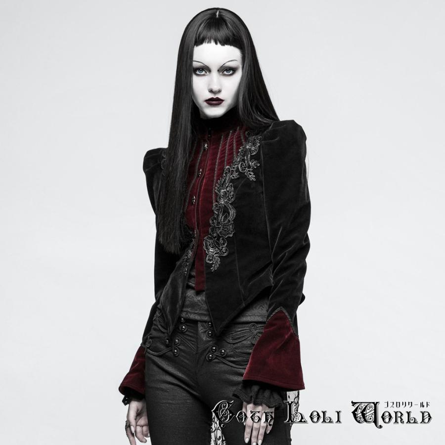 ダークコア グランジ ワイン ベロアジャケット ゴスロリ y2k gothic ジャケット・アウター
