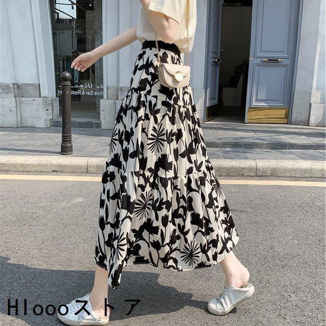 人気の贈り物が お待たせ感謝saleスカートレディースファッション代30代40代50代女性春夏服秋プリント柄ティアードフレアスカートシフォン春夏秋 長袖 サイズ L Www We Job Com