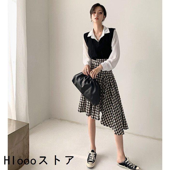 お待たせ感謝saleスカートレディースファッション代30代40代50代女性カジュアル春秋アシンメトリースカートハイウエスト膝丈春秋 春先取りの