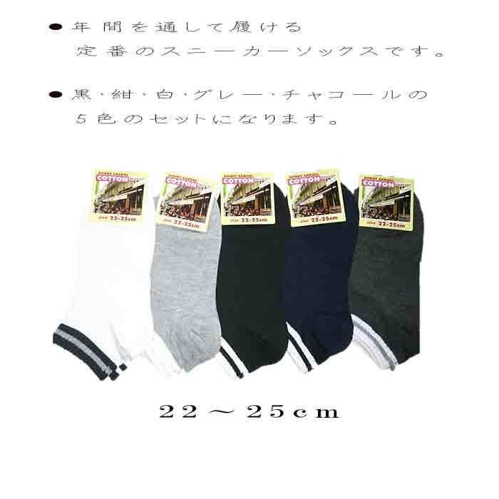 靴下 レディース スニーカーソックス 5足セット くるぶし｜gotomi-store｜02