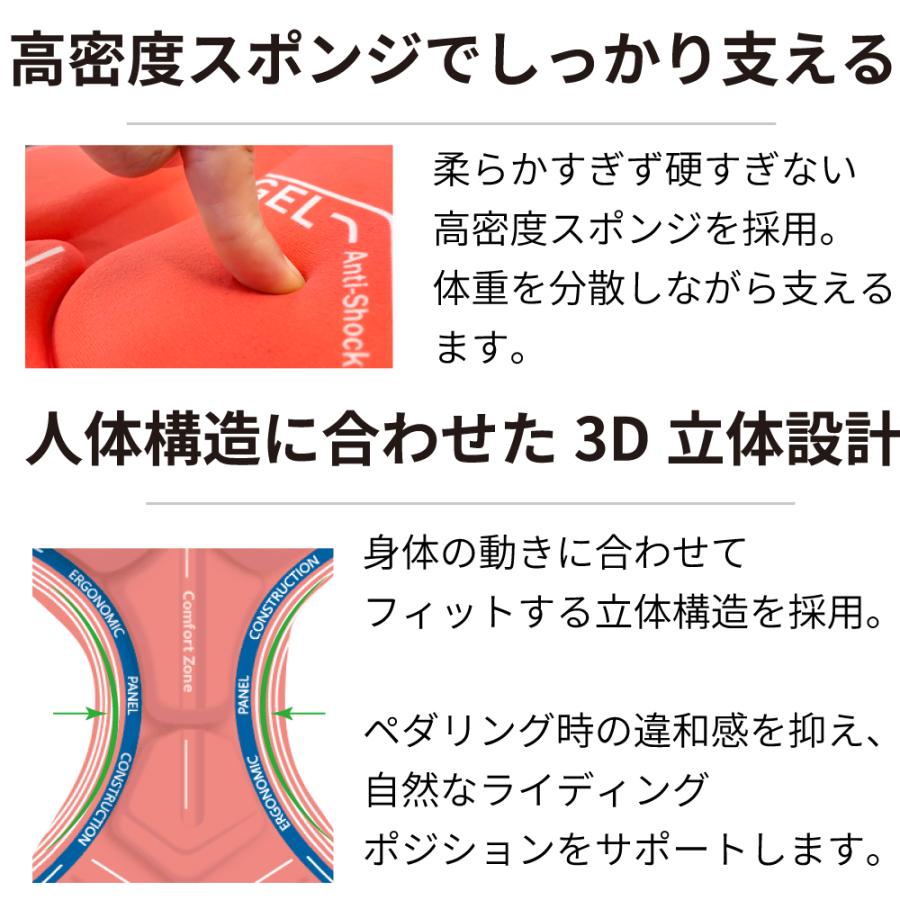 GORIX 送料無料 ビブショーツ サイクルパンツ メンズ 超極厚3Dパッド