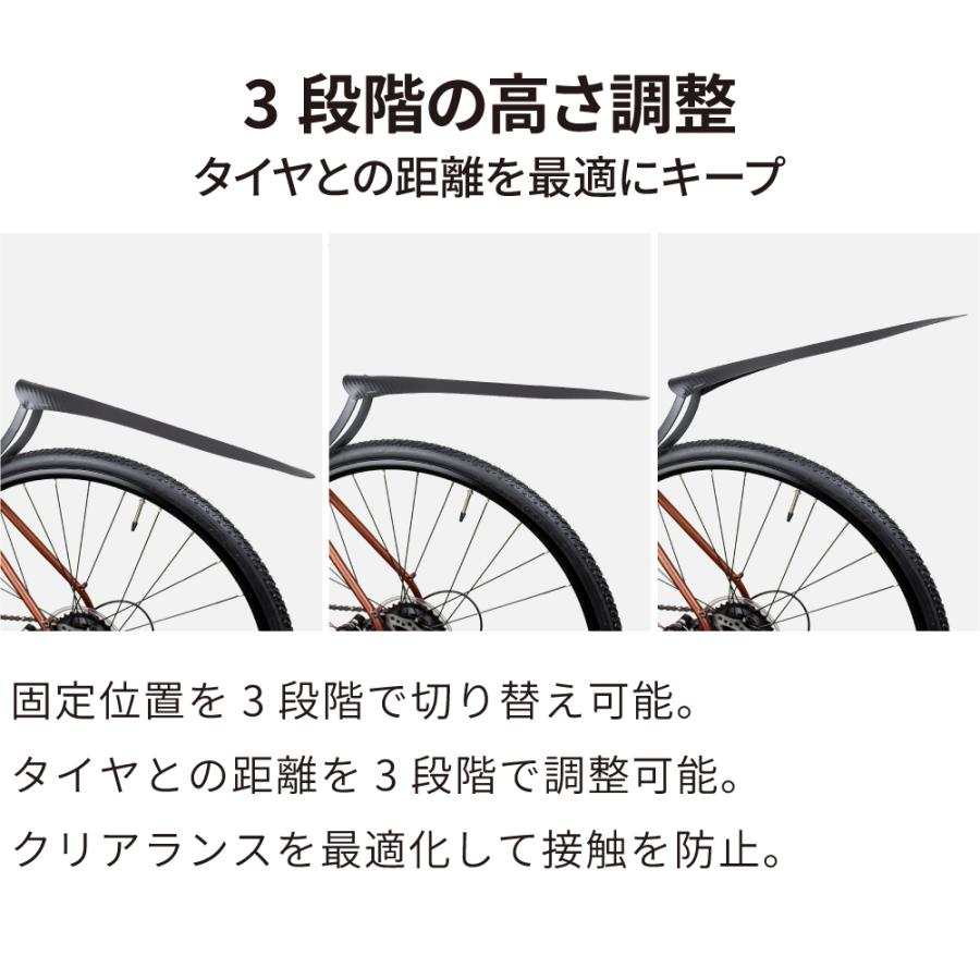 GORIX リアフェンダー 700c ロードバイク 泥除け 泥よけ 後つけ 自転車