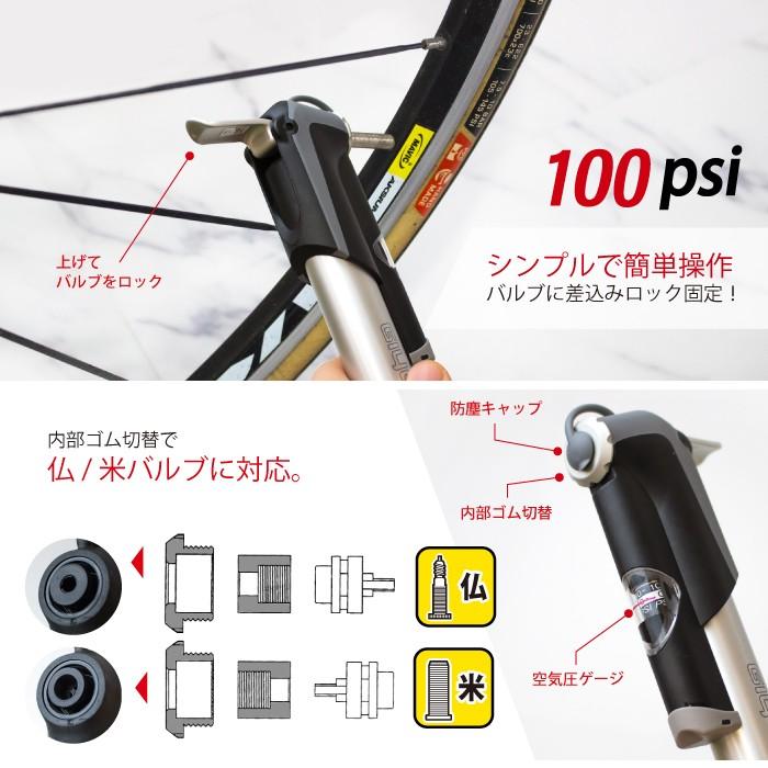 全国送料無料】GIYO 空気入れ 自転車 ゲージ付き 携帯用空気入れロード 
