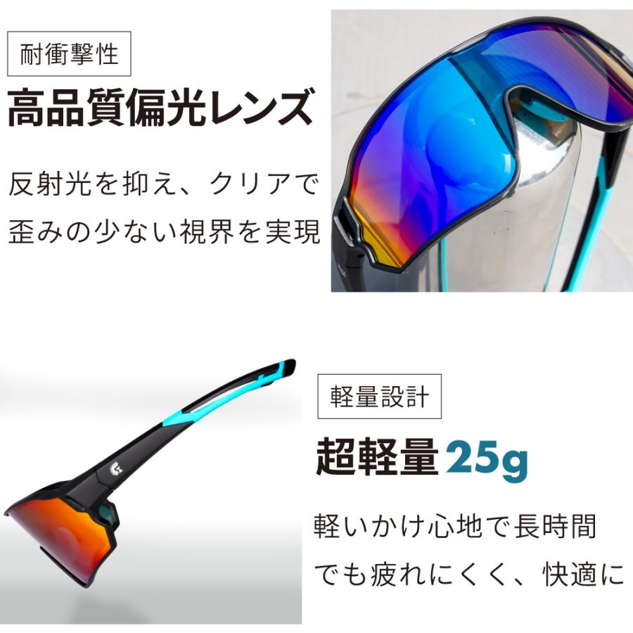 サングラス 偏光 スポーツ ゴリックス 紫外線 UVカット インナー