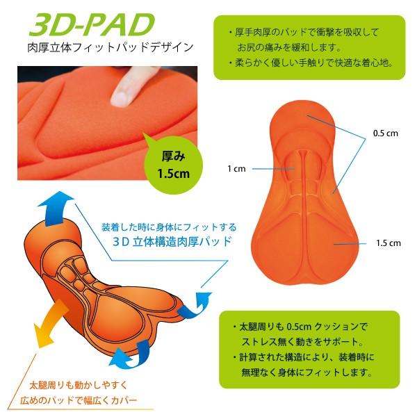 GORIX ゴリックス サイクル インナーパンツ 自転車 痛くない 3Dパッド