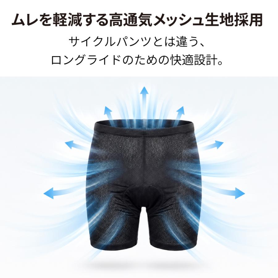 GORIX サイクルインナーパンツ 超極厚3Dパッド メッシュ素材 速乾