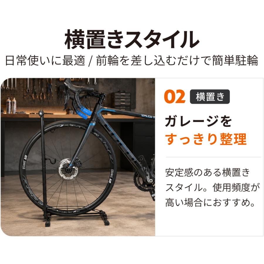 GORIX 自転車スタンド 縦置き 横置き 掛け置き 3WAY 室内収納 サイクル
