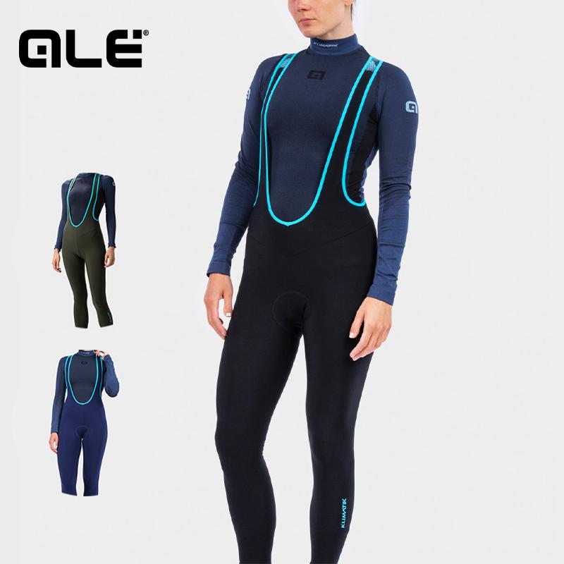 ALE(アレ)サイクルタイツ ビブタイツ 冬 レディース ビブ ロングタイツ