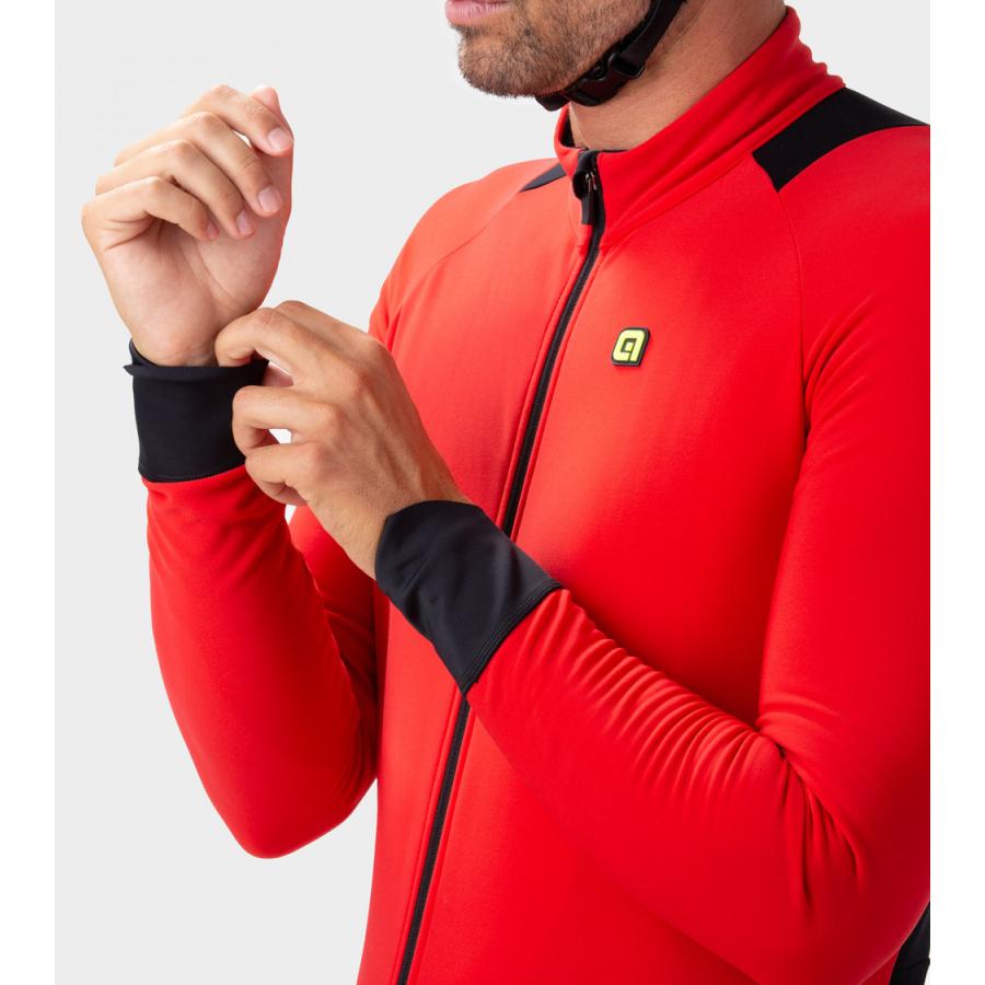 ALE(アレ)サイクルジャージ 長袖 メンズ 秋冬 [10℃/15℃対応] 裏起毛 撥水加工 自転車 ロードバイク サイクルウェア おしゃれ ブランド(K-IDRO JERSEY)の画像