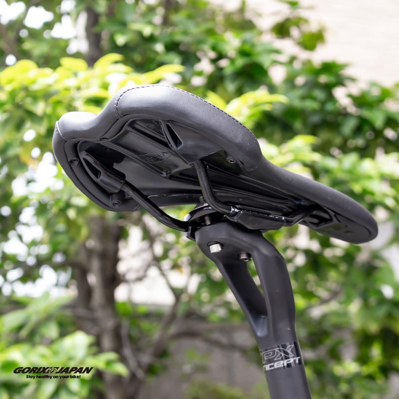 GORIX 自転車サドル [ロングノーズでフラットな形状] 薄型