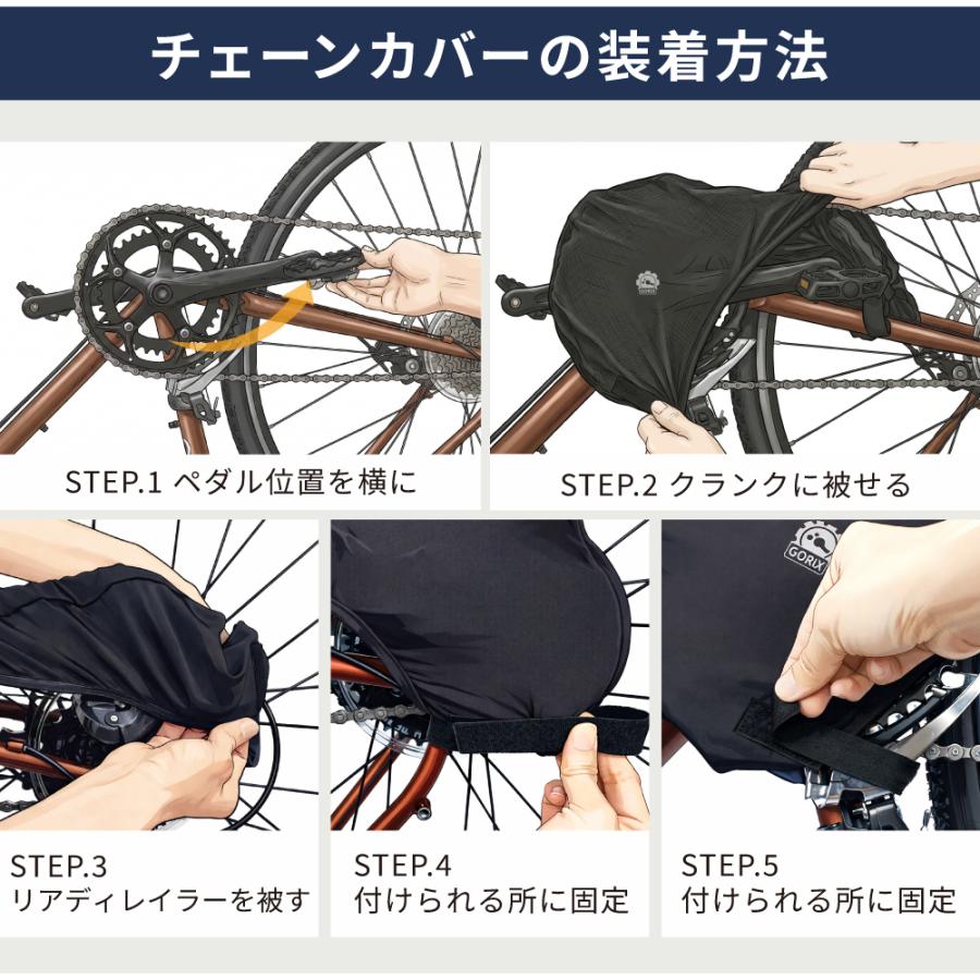 GORIX 【全国送料無料】チェーンカバー＆スプロケカバー 2点セット 輪