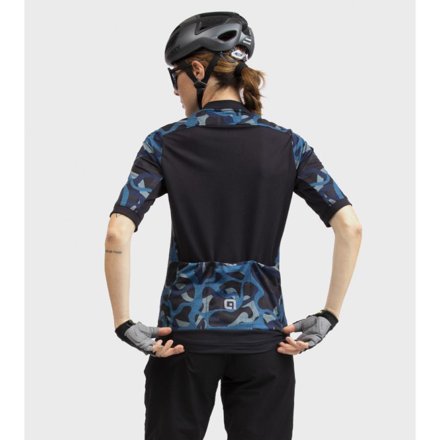ALE(アレ)サイクルジャージ 半袖 夏 レディース [軽量なメリノウール 暑い日やタフなライド] 吸汗速乾性 通気性 自転車 ロードバイク (WOODLAND)の画像