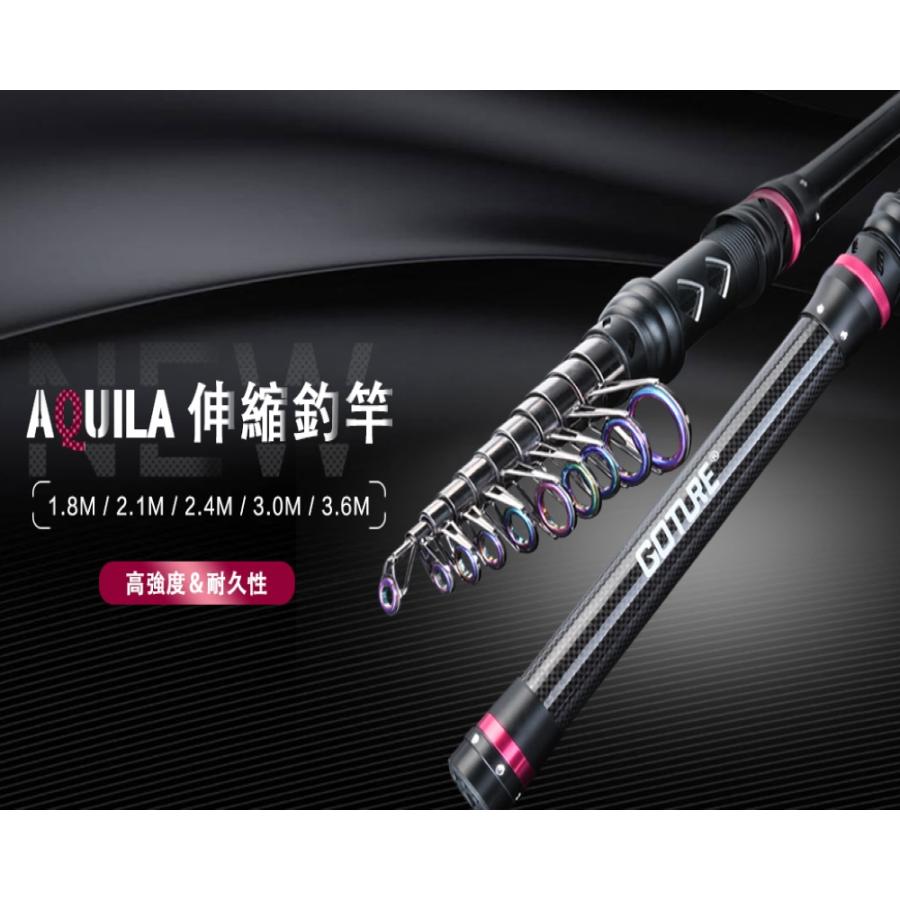 Goture ゴチュール正規総代理店 Aquila 釣り竿 コンパクトロッド 3 0m シーバス ショアジギング 振出