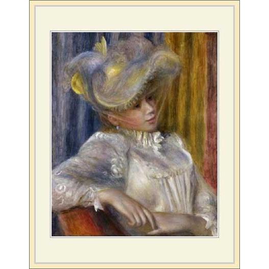 ルノアール帽子の女/複製画