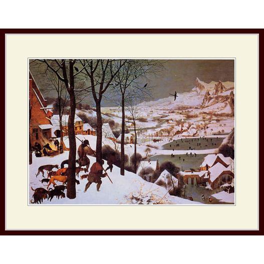 複製画・額縁付き・ブリューゲル・「雪中の狩人」 : グーピル