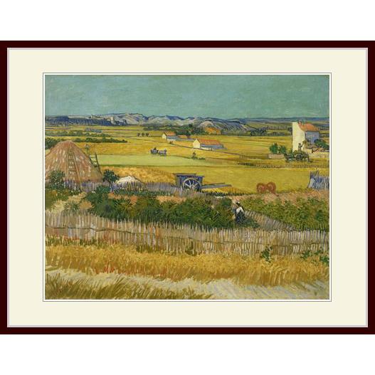 複製画・額付き・ゴッホ・「収穫の風景（菜園）」 : グーピル