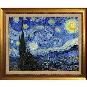 複製画・額付き・ゴッホ・星月夜【P10号：特別仕様版】 : グーピル 