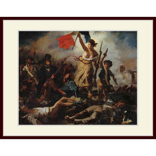 複製画・額縁付き・ドラクロワ・「民衆を導く自由の女神」 : グーピル