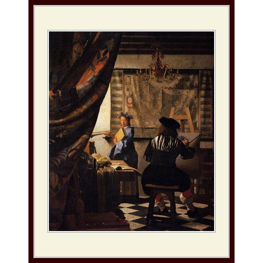 複製画・額縁付き・フェルメール・「画家のアトリエ」 : グーピル