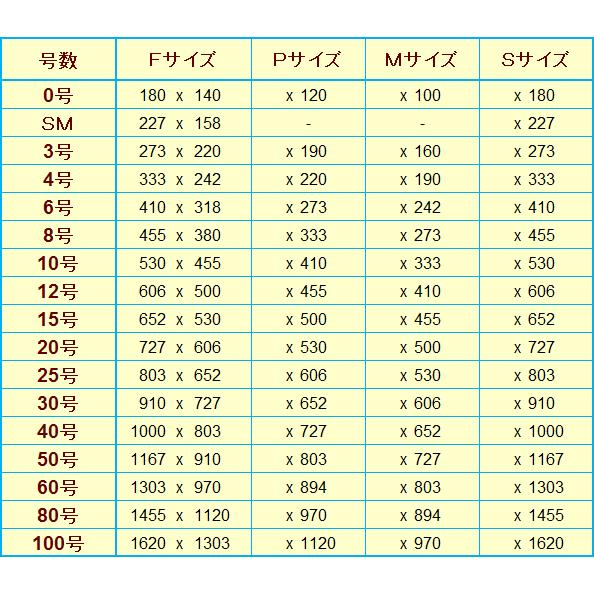 張りキャンバス(麻100％）・P15サイズ(652mm x 500mm) : グー