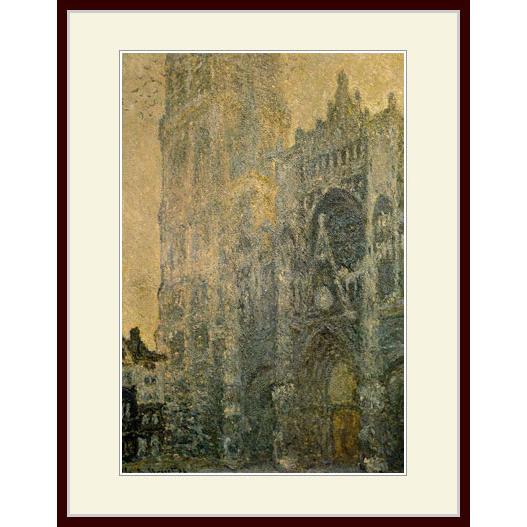 複製画・額縁付き・モネ・「ルーアン大聖堂、朝」 : グーピル