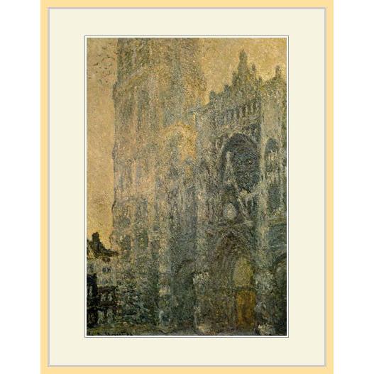 複製画・額縁付き・モネ・「ルーアン大聖堂、朝」 : グーピル