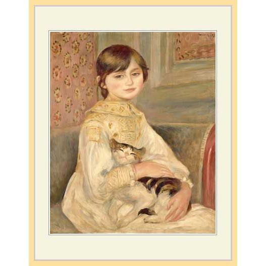 複製画・額縁付き・ルノワール・「猫を抱く子ども」 : グーピル